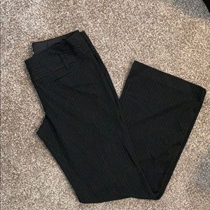 Express Black/Gray Pinstripe Wide Leg Dress Pants